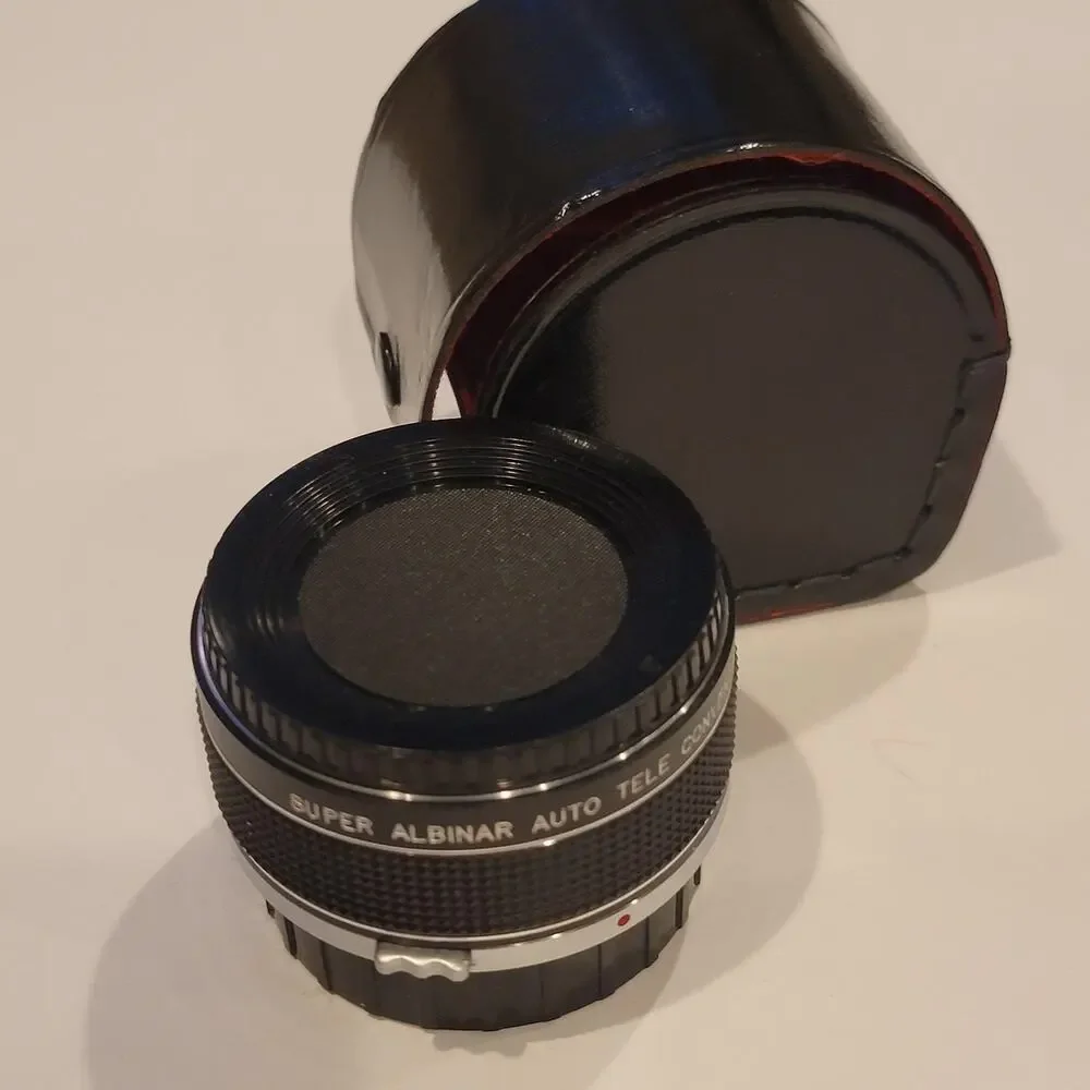Vintage Albinar Super Albinar Auto Tele Converter 35mm SLR Lens Black Case